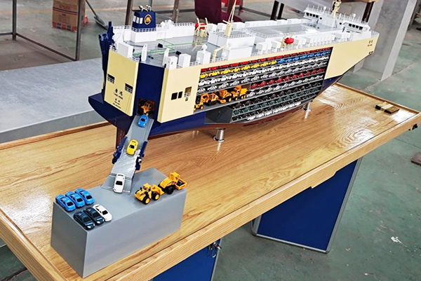 Car ro-ro - ship (section) model